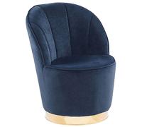 Velours Fauteuil Bleu Foncé Alby Bleu