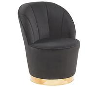 Velours Fauteuil Noir Alby Noir