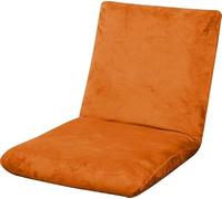 Velours Housse de Chaise Gaming Sol Pliable Réglable Soft Slipcover Fauteuil Méditation Lounge Relaxation Protecteur Lavable Amovible Non-Slip(Orange)