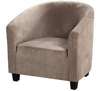 Velours Housse de Fauteuil Chesterfield Cabriolet, Housse Ensemble Fauteuil Club 1place de 1 Pièces avec Housse de Coussin, Housse de Canape Salon Crapaud Extensible Tub Chair 1Place ( Color : #7 , S