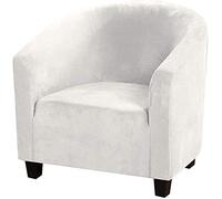 Velours Housse de Fauteuil Chesterfield Cabriolet, Housse Ensemble Fauteuil Club 1place de 1 Pièces avec Housse de Coussin, Housse de Canape Salon Crapaud Extensible Tub Chair 1Place ( Color : #8 , S