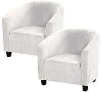 Velours Housse de Fauteuil Chesterfield Cabriolet, Housse Ensemble Fauteuil Club 1place de 1 Pièces avec Housse de Coussin, Housse de Canape Salon Crapaud Extensible Tub Chair 1Place ( Color : #8 , S