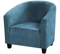 Velours Housse de Fauteuil Chesterfield Cabriolet, Housse Ensemble Fauteuil Club 1place de 1 Pièces avec Housse de Coussin, Housse de Canape Salon Crapaud Extensible Tub Chair 1Place ( Color : #5 , S