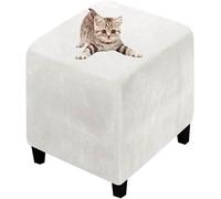 Velours Housse de Pouf Ottoman Extensible Carré 35x35/45x45/40x40cm Luxe Housses de Repose-Pieds Jacquard Doux pour protéger Amovible Lavable Housse de Pouf avec Fond élastique (Color : B11, Size :