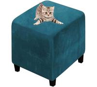 Velours Housse de Pouf Ottoman Extensible Carré 35x35/45x45/40x40cm Luxe Housses de Repose-Pieds Jacquard Doux pour protéger Amovible Lavable Housse de Pouf avec Fond élastique (Color : B1, Size : 3