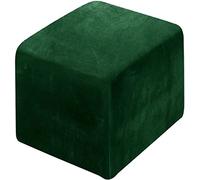 Velours Housse de Pouf Ottomane Carrée/Rond 40x40/45x45 Extensible, Housses de Repose-Pieds en Jacquard Doux pour protéger Le Repose-Pieds, Housse de Pouf avec Fond élastique ( Color : V , Size : 45x4