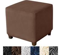 Velours Housses de Pouf Carrées 30x30/40x40/60x60/70x70 Extensibles Housse ottomane Housse de Repose-Pieds Rectangle Housse de Protection pour Repose-Pieds carrées ( Color : #5 , Size : 30x30 cm )