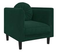 Velours Sofa SIMPLE - LEMON - Fauteuil-Canapé - Pour 1 personne - avec coussin - vert foncé 71x77x70 cm SS1198