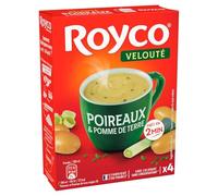 Velouté de Pomme de Terre, Poireaux et Petits Pois - Lot de 4 Sachets pour 800 mL - Soupe Déshydratée Prête en 2 Minutes, Fabriquée en France, Sans Conservateur Ajouté - Lot de 4