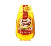 Velouté doré aux notes fruitées, éclat d'orange liquide - Miel de Fleurs LUNE DE MIEL 500 g - 100 % pur et naturel - Lot de 3