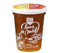 Velouté doré aux notes fruitées, parfum de champs en fleurs - Miel de Fleurs LUNE DE MIEL, pot de 1000 g, authenticité du terroir français - Lot de 2