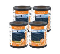 VELPAX Brise-Vue en PVC pour Clôtures à Barreaux, 4 Rouleaux de 35 m 450 g/m², Brise Vue Grillage Inclut 120 Clips de Fixation, Résistant aux UV et Intempéries - Gris Anthracite
