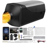 VELPAX Chauffage Diesel 5 KW 12V Tout-en-Un Portable Chauffage à Air Diesel,0,16-0,52 L/h Réchauffeur d'air Diesel 8-36 ℃ Réglable 15-20 m² Contrôle Intelligente Télécommande LCD Bluetooth APP