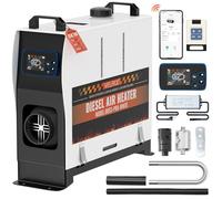 VELPAX Chauffage Diesel 8 KW 12V/24/220V Tout-en-Un Portable Chauffage à Air Diesel,0,16-0,52 L/h Réchauffeur d'air Diesel 8-36 ℃ Réglable 15-20 m² Contrôle Intelligente Télécommande LCD Bluetooth APP