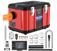 VELPAX Chauffage Diesel 8 KW 12V Tout-en-Un Portable Chauffage à Air 0,16-0,52 L/h Réchauffeur d'air Diesel 8-36 ℃ Réglable 15-20 m² Contrôle Intelligente LCD Réservoir 5 L pour Bateau Auto