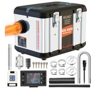 VELPAX Chauffage Diesel 8 KW 12V Tout-en-Un Portable Chauffage à Air Diesel,0,16-0,52 L/h Réchauffeur d'air Diesel 8-36 ℃ Réglable 15-20 m² Contrôle Intelligente LCD Réservoir 5 L pour Bateau Auto