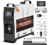 VELPEX Chauffeur Diesel 8KW 110VChauffeur à air Diesel Portable, avec Télécommande Grand écran LCD,Intelligente Télécommande 18-40°CRéglable,pour RV Yacht, Camion, Famille,Bateau,etc(White)