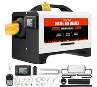 VELPEX Chauffeur Diesel 8KW 110VChauffeur à air Diesel Portable, avec Télécommande Grand écran LCD,Intelligente Télécommande 18-40°CRéglable,pour RV Yacht, Camion（White）