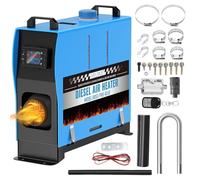 VELPEX Chauffeur Diesel 8KW 110VChauffeur à air Diesel Portable, avec Télécommande Grand écran LCD,Intelligente Télécommande 18-40°CRéglable,pour RV Yacht, Camion, Famille,Bateau,etc (Blue)