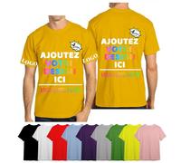 velquessa Tee Shirt Personnalisable Homme Femme, T Shirt personnalisé Ajoutez Votre Image/Texte/Logo, Tee Shirts personnalisé Entreprise/Événement Impression 4 côtés