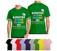 velquessa Tee Shirt Personnalisable Homme Femme, T Shirt personnalisé Ajoutez Votre Image/Texte/Logo, Tee Shirts personnalisé Entreprise/Événement Impression 4 côtés