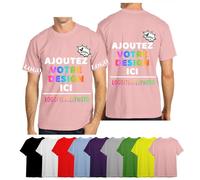 velquessa Tee Shirt Personnalisable Homme Femme, T Shirt personnalisé Ajoutez Votre Image/Texte/Logo, Tee Shirts personnalisé Entreprise/Événement Impression 4 côtés