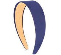 VELSCRUN Bandeau bleu marine pour femmes et filles, 4,1 cm, en satin soyeux pour Halloween, vacances, bandeau fin, solide, simple, cosplay, accessoires de cheveux pour mères et sœurs