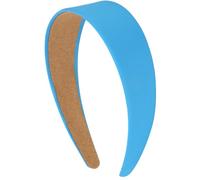VELSCRUN Bandeau bleu mer pour femmes et filles, 4,1 cm, en satin soyeux pour Halloween, vacances, bandeau fin, solide, simple, cosplay, accessoires de cheveux pour mères et sœurs