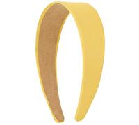 VELSCRUN Bandeaux jaunes pour femmes et filles de 4,1 cm, en satin soyeux pour Halloween, vacances, bandeau fin, solide, simple, cosplay, accessoires de cheveux pour mères et sœurs