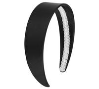VELSCRUN Bandeaux noirs pour femmes et filles de 4,1 cm de large - Bandeau en satin pour femmes - Serre-tête solide et simple pour les vacances, cosplay, Halloween, accessoires pour cheveux, cadeaux