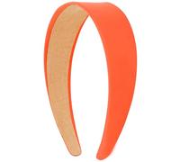 VELSCRUN Bandeaux orange vif pour femmes et filles, 4,1 cm, en satin soyeux pour Halloween, vacances, bandeau fin, solide, simple, cosplay, accessoires de cheveux pour mères et sœurs