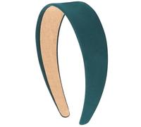 VELSCRUN Serre-tête vert forêt pour femmes et filles, 4,1 cm, en satin soyeux pour Halloween, vacances, bandeau fin, solide, simple, cosplay, accessoires de cheveux pour mères et sœurs