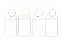VELSIN 4 Pièces Étiquette Bagage de Croisière - Transparentes Imperméables Etiquette Valise Accessoires de Croisière pour Valise Voyage Avion Sacs 10,2x16,5 cm