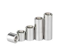 VELSIN Manchon Filetée Écrou de Accouplement Ronds M6 x 20 mm - Écrous Longs filetage intérieur continu en Acier Inoxydable 304, 5 Pièces