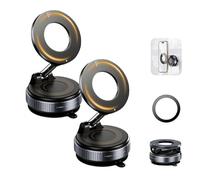 Veltrix Magno Grip Pro 360°, Magnogrip Pro 360 Nouveau 2025 Vlt002 Support Téléphone Magnétique Pliable, Porte-Ventouse Ultra Rétractable sous Vide Réglable pour iPhone Et Android avec Plaque
