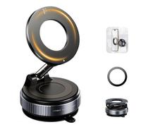 Veltrix Magno Grip Pro 360°, Magnogrip Pro 360 Nouveau 2025 Vlt002 Support Téléphone Magnétique Pliable, Porte-Ventouse Ultra Rétractable sous Vide Réglable pour iPhone Et Android avec Plaque