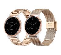 VELULYX Bracelet métal pour Garmin Venu 4 41mm/Venu 2S/3S/Vivomove 3S/Vivoactive 4S, 18mm Bracelet acier inoxydable pour Fossil Gen 6/5E/3/4/Withings Steel HR 36mm/ScanWatch 2 38mm