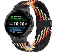 VELULYX Bracelet tressé nylon compatible avec Garmin Venu 4 41mm/Venu 2S/3S/Vivomove 3S/Vivoactive 4S, 18MM Bracelet élastique pour Fossil Gen 6/5E/3/4/Steel HR 36mm/ScanWatch 2 38mm