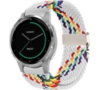 VELULYX Bracelet tressé nylon compatible avec Garmin Venu 4 41mm/Venu 2S/3S/Vivomove 3S/Vivoactive 4S, 18MM Bracelet élastique pour Fossil Gen 6/5E/3/4/Steel HR 36mm/ScanWatch 2 38mm