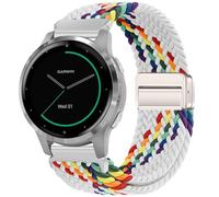 VELULYX Bracelet tressé nylon compatible Garmin Venu 4 41mm/Venu 2S/3S/Vivomove 3S/Vivoactive 4S, 18MM élastique à boucle magnétique Fossil Ladies Gen 6/5E/4/3