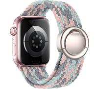VELULYX Bracelet tressé Solo Loop Compatible avec le bracelet Apple Watch 38mm 40mm 41mm 42mm 44mm 45mm 46mm 49mm, Strap Stretchy Round buckle pour iWatch Series 10 9 8 7 6 5 4 3 Ultra 2 1 SE