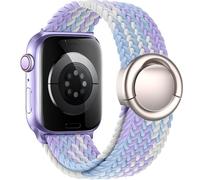 VELULYX Bracelet tressé Solo Loop Compatible avec le bracelet Apple Watch 38mm 40mm 41mm 42mm 44mm 45mm 46mm 49mm, Strap Stretchy Round buckle pour iWatch Series 11 10 9 8 7 6 5 4 3 Ultra 2 1 SE