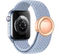 VELULYX Bracelet tressé Solo Loop Compatible avec le bracelet Apple Watch 38mm 40mm 41mm 42mm 44mm 45mm 46mm 49mm, Strap Stretchy Round buckle pour iWatch Series 10 9 8 7 6 5 4 3 Ultra 2 1 SE