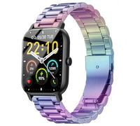 VELULYX métal Bracelet pour Gloryfit Smart Watch P66/P66D/P72/P95, 22mm Bracelet acier inoxydable pour Veryfit IDW19/IDW13/IDW16/IDW18, TUYOM LW36, H1/D1,T50S, Y6, YB54, G39, AGPTE LW11