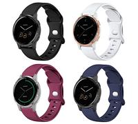 VELULYX silicone Bracelet compatible avec Garmin Venu 4 41mm/Venu 2S/3S/Vivomove 3S/Vivoactive 4S, 18mm bracelet pour Fossil Gen 6/5E/3/4/Withings Steel HR 36mm/ScanWatch 2 38mm