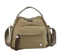 Veluna Shoulder Bag, Women Veluna Crossbody Shoulder Bags, Solid Zipper Handbag, Lightweight Large Capacity (Light brown)