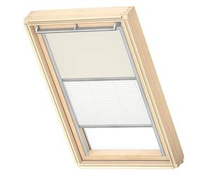 VELUX Original Store Duo Occultant et Tamisant, Cadre Argenté, S06, S36, Beige Clair