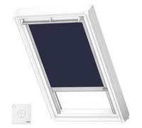VELUX Store Occultant Solaire, Cadre Argenté, CK02, Bleu Foncé