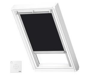 VELUX Store Occultant Solaire, Cadre Argenté, M06, Noir | Fonctionnement solaire, télécommande, réglage progressif, électrique
