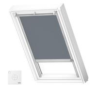 VELUX Store Occultant Solaire, Cadre Argenté, UK04, Bleu pétrole